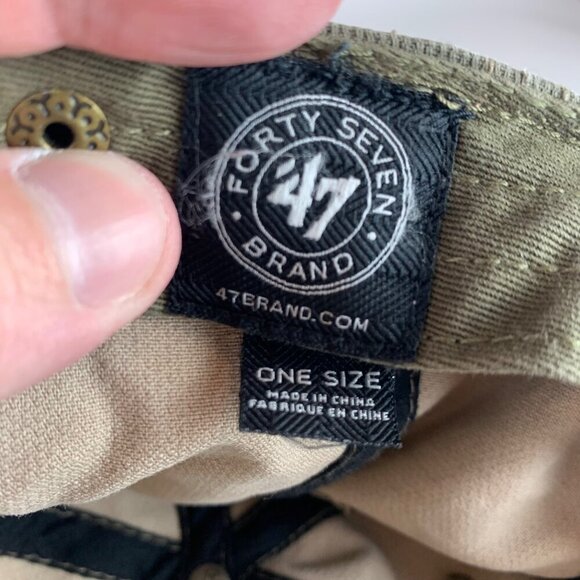 New England Patriots NFL Green 47 Brand Clean Up Corduroy Relaxed Fit Hat - Picture 7 of 7